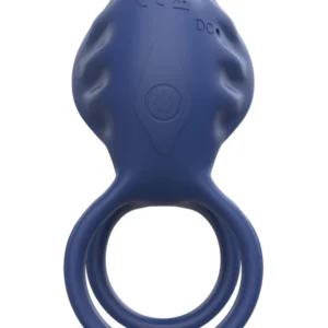 Xocoon Couples Slimline Vibrator Ring - Inel Vibrator, waterproof, pentru cupluri, Albastru