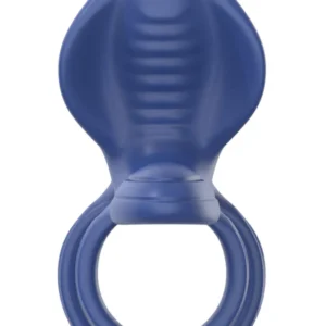 Xocoon Couples Slimline Vibrator Ring - Inel Vibrator, waterproof, pentru cupluri, Albastru