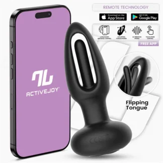 IY - Zack - Anal Plug with Flipping Tongue (with App Control) - Black