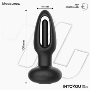 IY - Zack - Anal Plug with Flipping Tongue (with App Control) - Black