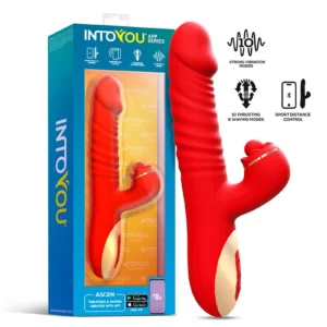 IY - Ascen -Rabbit Vibrator - Thrusting And Waving Vibrator with App - Red