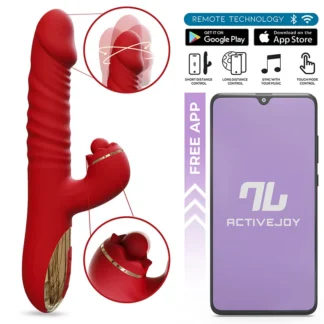 IY - Ascen -Rabbit Vibrator - Thrusting And Waving Vibrator with App - Red