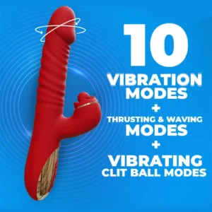 IY - Ascen -Rabbit Vibrator - Thrusting And Waving Vibrator with App - Red