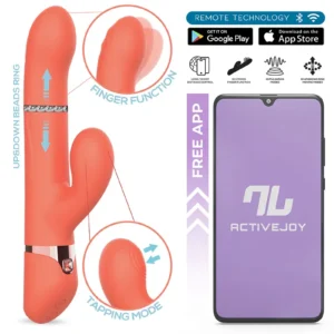 IY - Mindy - Rabbit Vibrator with Beads and App - Orange