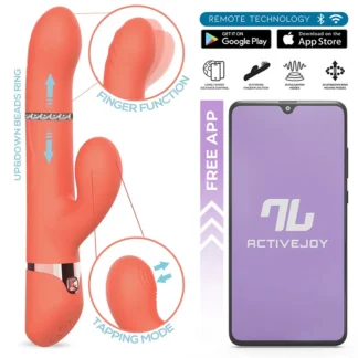 IY - Mindy - Rabbit Vibrator with Beads and App - Orange