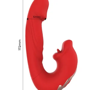 IY - Mouty - Biting & Flipping Rabbit Vibrator with App - Red