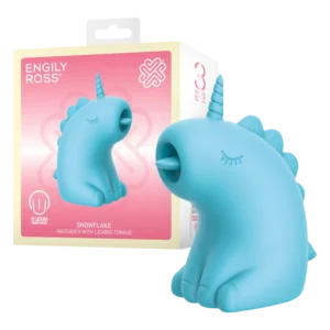 ER - Snowflake Unicorn - Massager with Licking Tongue - Blue