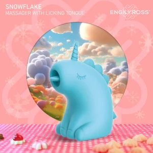 ER - Snowflake Unicorn - Massager with Licking Tongue - Blue