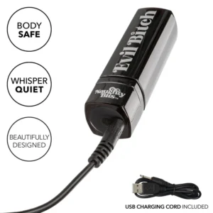 Evil Bitch Lipstick - Vibrator Ruj, stimulator clitoris, waterproof