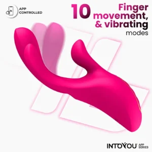 IY - Derek - Vibe with Finger Movement, 3 Motors, App Controlled- Pink