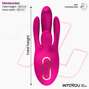 IY - Derek - Vibe with Finger Movement, 3 Motors, App Controlled- Pink