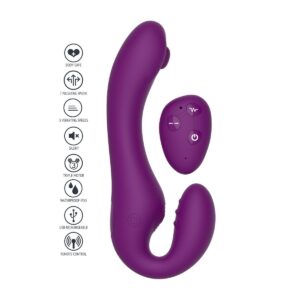 Xocoon Pulse Vibe - Vibrator Strapless Strapon, cu telecomanda, waterproof, pentru cupluri