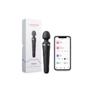 Lovense Domi 2 - Vibrator Wand , Aparat de Masaj cu Smart App, Bluetooth, Music Sync