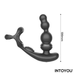 IY - Klark - Waving & Vibrating Anal Plug with Remote - Black