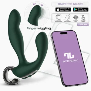 IY - Greeny - Prostate Massager with Finger Wiggling, App Controlled - Green