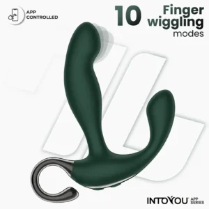 IY - Greeny - Prostate Massager with Finger Wiggling, App Controlled - Green