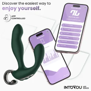 IY - Greeny - Prostate Massager with Finger Wiggling, App Controlled - Green