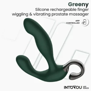 IY - Greeny - Prostate Massager with Finger Wiggling, App Controlled - Green