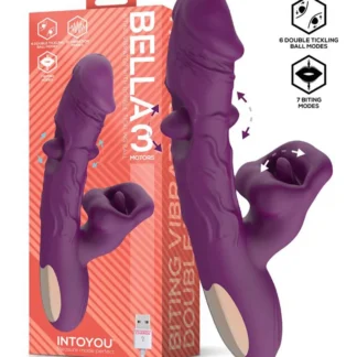 IY - Bella - Triple Motor Vibrator with Double Tickling Ball and Bitting - Purple