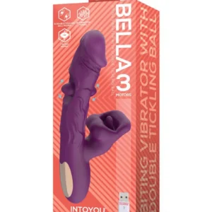 IY - Bella - Triple Motor Vibrator with Double Tickling Ball and Bitting - Purple