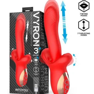 IY - Vyron - Thrusting and Biting Vibrator - Red