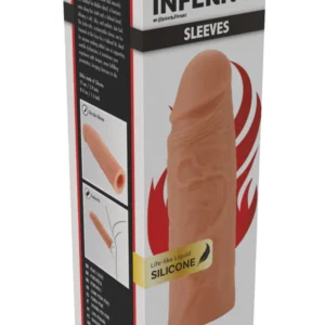 Hidden Desire Penis Sleeve Liquid Silicone - Manson penis prelungitor, Realist, 15 cm