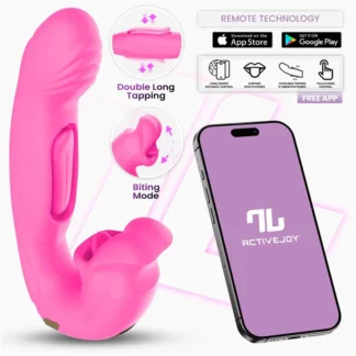 IY - Bimby - Biting and Double Tongue Tapping Vibrator with App - Pink