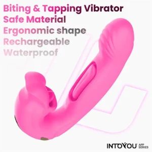 IY - Bimby - Biting and Double Tongue Tapping Vibrator with App - Pink