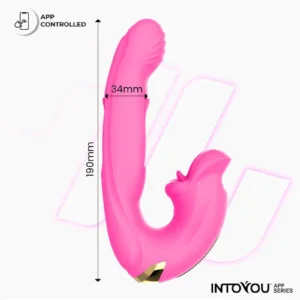 IY - Bimby - Biting and Double Tongue Tapping Vibrator with App - Pink