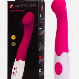 Pretty Love Charles – Vibrator Stimulare Punctul G, Waterproof, roz, 17.2 cm, Ø 3 CM