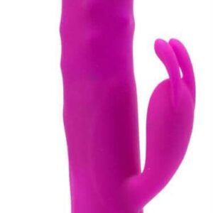 Pretty Love Byron Purple – Vibrator Rabbit Waterproof, Silicon, Punctul G, Functie de Impingere, 25 cm, Ø 4 cm