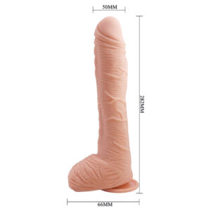 Beautiful Alex – Dildo Vibrator Realistic, cu Ventuza, TPR Moale, 28.2 cm, Ø 5 cm