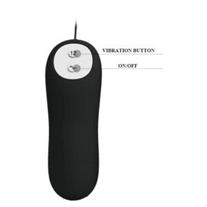 Pretty Love Vibrating Butt Plug – Dop Anal Vibrator Waterproof, Control prin telecomanda, Silicon, Ø 3,1 cm