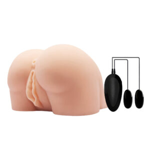 Crazy Bull Realistic – Masturbator Realistic Tip Vagin si Anus, cu Vibratii si Telecomanda, TPR Moale, Waterproof