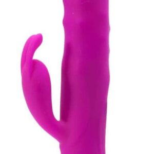 Pretty Love Byron Purple – Vibrator Rabbit Waterproof, Silicon, Punctul G, Functie de Impingere, 25 cm, Ø 4 cm
