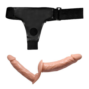 Baile Ultra Passionate – Strap On Dublu cu Dildo Realistic, ABS Premium, 18 cm, Ø 3.6 cm
