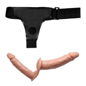Baile Ultra Passionate – Strap On Dublu cu Dildo Realistic, ABS Premium, 18 cm, Ø 3.6 cm