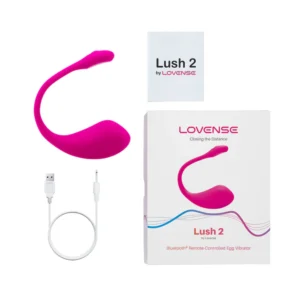 Lovense Lush 2 Wearable – Vibrator Stimulare Clitoris si Punctul G, Control prin Aplicatie, 7,6 cm, Ø 3.7 cm