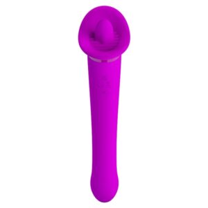 Pretty Love Faust – Vibrator Dublu Waterproof, Silicon, Punctul G, Stimulare Clitoris, 21.9 cm, Ø 3.2 cm