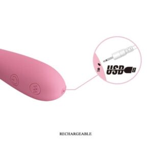 Pretty Love Gloria – Vibrator Punctul G Waterproof, Silicon, 30 Moduri de Vibratie, Roz, 16 cm, Ø 3.1 cm