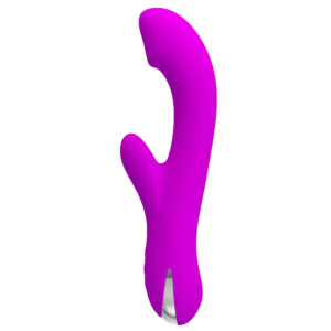 Pretty Love Cornelius Purple – Vibrator Rabbit Waterproof, Functie de incalzire, Punctul G, 21.2 cm, Ø 3.8 cm