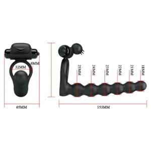 Pretty Love Hercules – Inel Penis cu Vibratie, Functie Dubla, Silicon, Waterproof