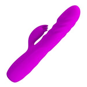 Pretty Love Melanie – Vibrator Rabbit Waterproof, 12 Moduri de Vibratii, Silicon Premium, 20,5 cm, Ø 3,5 cm