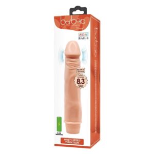 Barbara Dwarf – Dildo Realistic cu Vibratii, TPR moale, 21.5 cm, Ø 4 cm