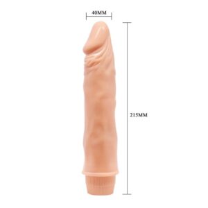 Barbara Dwarf – Dildo Realistic cu Vibratii, TPR moale, 21.5 cm, Ø 4 cm