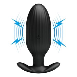 Pretty Love Jefferson Butt Plug – Dop anal cu Vibratii, cu telecomanda, 9.2 cm, Ø 3.4 cm