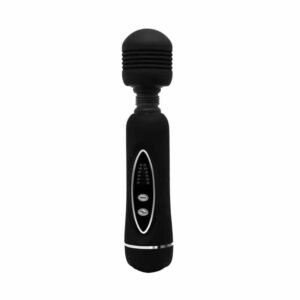 Pretty Love Magical Massager – Vibrator Wand Masaj Waterproof, Silicon Premium, 12 moduri de vibratii, Negru