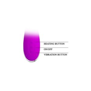 Pretty Love Cornelius Purple – Vibrator Rabbit Waterproof, Functie de incalzire, Punctul G, 21.2 cm, Ø 3.8 cm