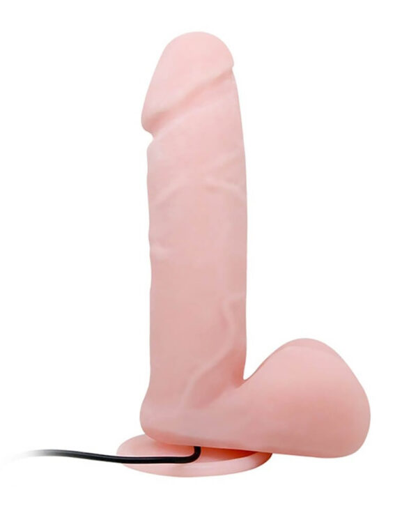 Baile Skin Oliver – Dildo Realistic Vibrator, cu Ventuza, Control prin Telecomanda, TPR moale, Ø 4.4 cm