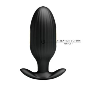 Pretty Love Jefferson Butt Plug – Dop anal cu Vibratii, cu telecomanda, 9.2 cm, Ø 3.4 cm